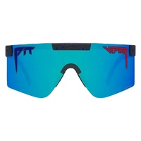 Pit Viper The Peacekeeper Original Regular 2.0 Black w Blue Splatter / Blue Mirror Polarised Lenses