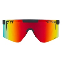 Pit Viper The Exec Original Wide 2.0 Black / Rainbow Mirror Polarised Lenses