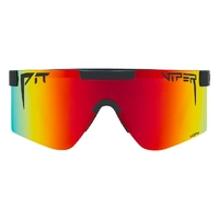 Pit Viper The Exec Original Wide 2.0 Black / Rainbow Mirror Polarised Lenses