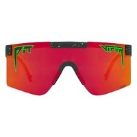 Pit Viper The Monster Bull Original Regular 2.0 Black w Green Splatter / Orange Mirror Polarised Lenses