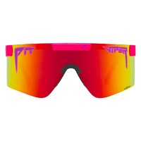 Pit Viper The Radical Original Wide 2.0 Pink w Purple Splatter / Rainbow Mirror Polarised Lenses