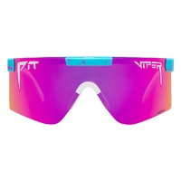 Pit Viper The Gobby Original Double Wide Blue w Pink / Pink Mirror Polarised Lenses