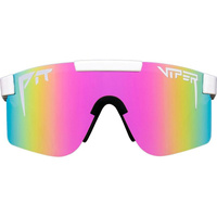 Pit Viper The Miami Nights Original Single Wide White / Pink Mirror Lenses