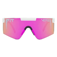 Pit Viper The Miami Nights Original Single Wide White / Pink Mirror Lenses