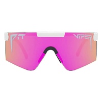 Pit Viper The Miami Nights Original Double Wide White / Pink Mirror Lenses
