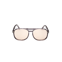 Tom Ford Rosco FT1022 20E-58 Shiny Transparent Grey / Brown Photochromic Lenses