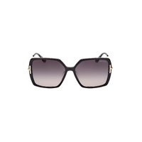 Tom Ford Joanna FT1039 01B-59 Shiny Black w Shiny Pale Gold / Smoke Gradient Lenses