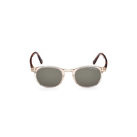 Tom Ford Andrea-02 FT0539 45N-48 Shiny Light Brown w Blonde Havana / Green Lenses