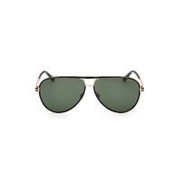 Tom Ford Rupert-02 FT1340 01N-63 Shiny Black / Green Lenses