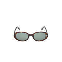Tom Ford Iggy FT1364 52N-49 Dark Havana / Green Lenses