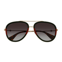 Gucci GG0062S 003-57 Gold Gold / Green Lenses