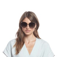 Gucci GG0225S 001-63 Gold Gold / Grey Lenses