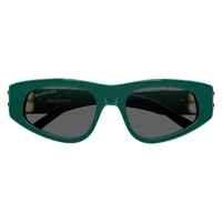 Balenciaga BB0095S 005 Green / Grey Lenses