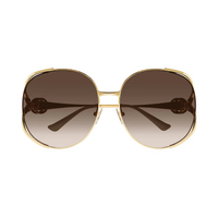 Gucci GG0225S 007 Gold / Brown Lenses