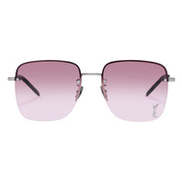 Saint Laurent SL312M 011 Silver / Red Lenses