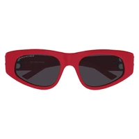 Balenciaga BB0095S 016 Red / Grey Lenses