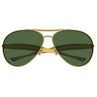 Bottega Veneta BV1305S 001 Gold / Green Lenses