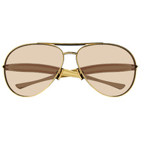 Bottega Veneta BV1305S 002 Gold / Brown Lenses