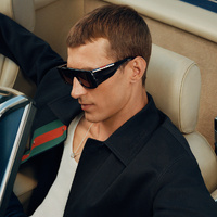 Gucci GG1888S GG1888S001 Black / Brown Lenses