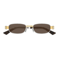 Bottega Veneta BV1381S 001 Silver / Brown Lenses