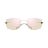 Gucci GG2038S 003 Silver / Transparent Pink Lenses