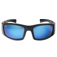 Spotters Coyote+ Gloss Black / Ice Blue Mirror Polarised Lenses