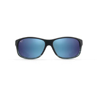 Maui Jim Kaiwi Channel Custom MM840-012 Grey Black Stripe / Blue Hawaii Polarised Lenses