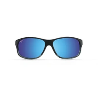 Maui Jim Kaiwi Channel Custom MM840-012 Grey Black Stripe / Blue Hawaii Polarised Lenses