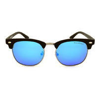 Mangrove Jacks Kids MJK069 C2 Matte Black & Light Gunmetal / Blue Mirror Polarised Lenses
