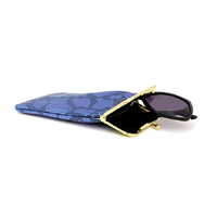 BrightEyes VCS9934 Snake Skin Metal Clip Case Blue