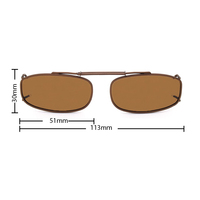 Stalkers Clip On Size 1 Dark Brown Frame/Brown Lenses