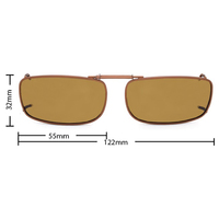 Stalkers Clip On Size 2 Dark Brown Frame/Brown Lenses