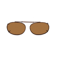 Stalkers Clip On Size 6 Dark Brown / Brown Polarised Lenses