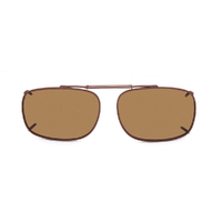 Stalkers Clip On Size 7 Dark Brown / Brown Polarised Lenses