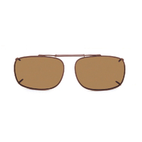 Stalkers Clip On Size 7 Dark Brown Frame / Brown Polarised Lenses