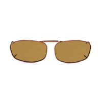 Stalkers Clip On Size 8 Dark Brown / Brown Polarised Lenses