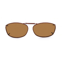 Stalkers Clip On Size 10 Dark Brown / Brown Polarised Lenses