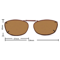 Stalkers Clip On Size 10 Dark Brown Frame/Brown Lenses