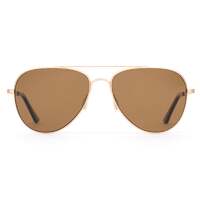 Otis Zeppelin 182-2202P Brushed Gold / Brown Polarised Lenses