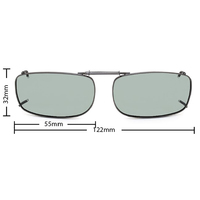 Stalkers Clip On Size 2 Dark Gunmetal Frame / G32 Photochromic Lenses