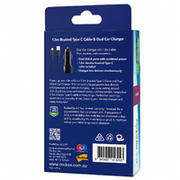 Smartcell Braided Type-C Cable & Dual Car Charger | 1.5m