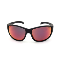 Mangrove Jacks Plastered C3 Matte Black / Red Revo Polarised Lenses