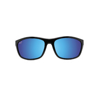 Maui Jim Nuu Landing Custom MM869-005 Black Gloss w Black Rubber / Blue Hawaii Polarised Lenses