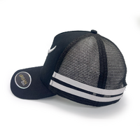 Urban Zoo West Village 109 5 Panel Trucker Longhorn Bull Black/White OSFM