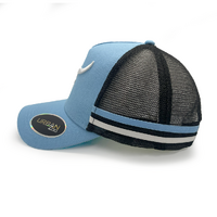 Urban Zoo West Village 109 5 Panel Trucker Longhorn Bull Blue/White OSFM