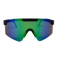 Mangrove Jacks Kids MK073 C11 Matte Black w Matte Crystal Green / Green Revo Polarised Lenses