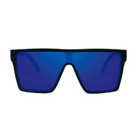 Mangrove Jacks Big Noggin C2 Matte Black w Matte Crystal Blue / Blue Revo Mirror Polarised Lenses