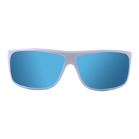 Mangrove Jacks Skyfall C9 Shiny White / Ice Blue Revo Mirror Polarised Lenses