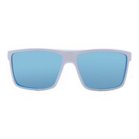 Mangrove Jacks Moonraker C9 Shiny White / Ice Blue Revo Mirror Polarised Lenses