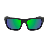 Mangrove Jacks Big Monster C11 Matte Black / Green Revo Polarised Lenses